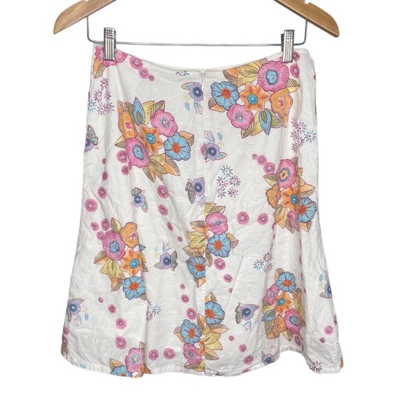 90s Floral Eyelet Skirt - Picture 3 of 7